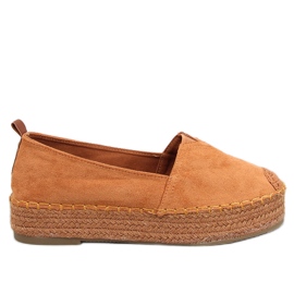 Espadriller med en tyk Poulain Camel sål brun