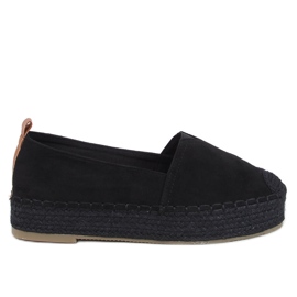 Poulain Sorte espadriller med tyk sål