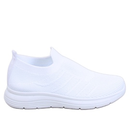 Groppi White slip-on strømpesko hvid