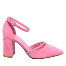 Ayari Pink højhælede pumps med stropper lyserød