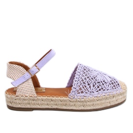 Premat Lilla gennembrudte espadrillesandaler violet