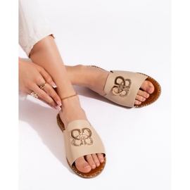 Stilfulde beige flip-flops til kvinder