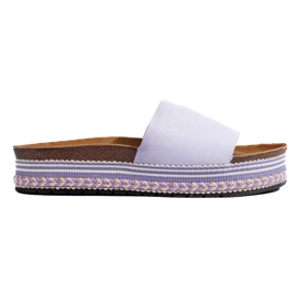 Lilla dame-platformsflip-flops violet