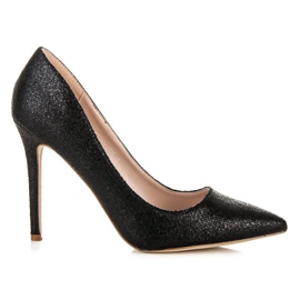 Super Mode Sorte sparkle pumps