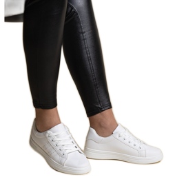 Hvide øko-læder sneakers fra Cathleen