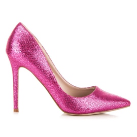 Super Mode Pink Sparkle pumps lyserød
