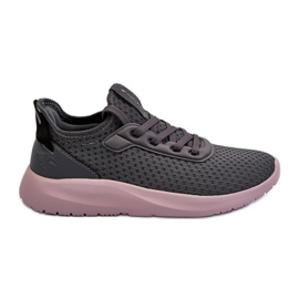 Dame sportssko sneakers 4F 4FRSS24FLOWF055 mørkegrå