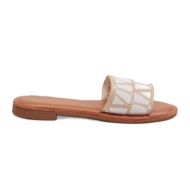Flade flip flops til kvinder Beige Traivea