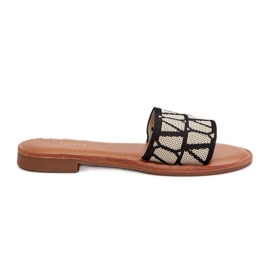 Flade flip flops til kvinder, sort Traivea