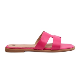 Flade flip flops til kvinder med udskæringer Fuchsia Fiviama lyserød