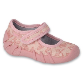 Befado børnetøfler med velcro109N263 pink lyserød