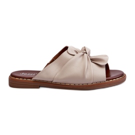 Flip-flops med flad hæl til kvinder Beige Nelvira