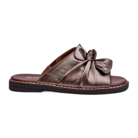 Kvinders fladhælede kobber-flip-flops Nelvira brun
