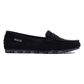 Moccasiner i sort ruskind til kvinder