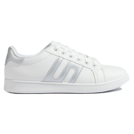 Hvide og sølvsneakers til kvinder