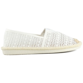Hvide mesh-espadriller, luftige dame-espadriller