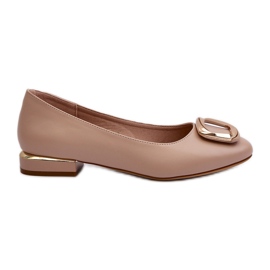 Ballerinaer med spænde Sergio Leone BL203 Beige