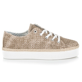 Kylie Gennembrudte sneakers på platformen brun