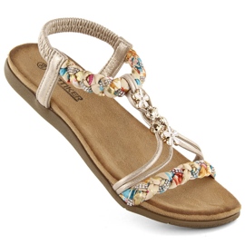 Komfortable slip-on sandaler til kvinder, beige, Artiker 54C1323