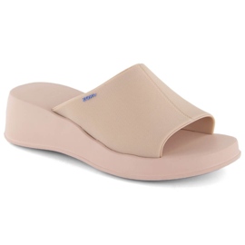 Komfortable dametøfler med duft i nude wedge Zaxy LL285083 beige