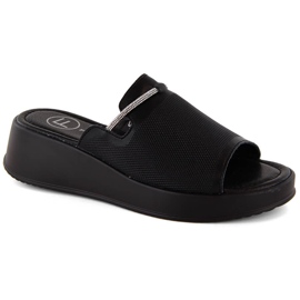Sorte læder-sandaler til kvinder Filippo DK6067