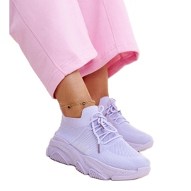 Lilla sneakers med massiv Kassi-sål violet