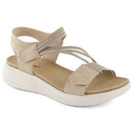 Komfortable velcro-sandaler eVento W EVE446A, beige