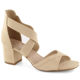 Filippo W PAW539B sandaler med hæle med elastik, beige