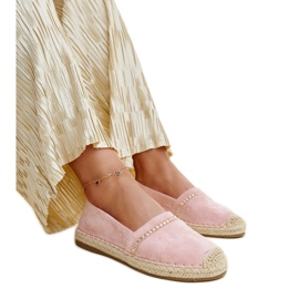 Pink espadriller med Abia rhinsten lyserød