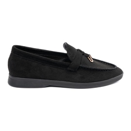 Moccasiner i sort ruskind til kvinder
