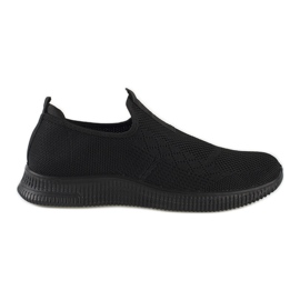 Sorte slip-on sportssko til kvinder