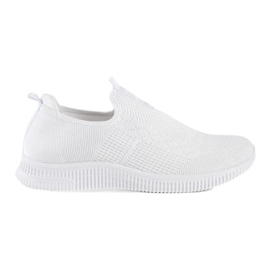 Hvide slip-on sportssko til kvinder