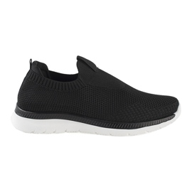 Sorte slip-on sportssko