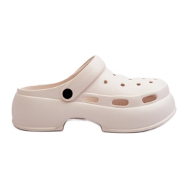 Flip-flops i skum til kvinder med en massiv sål, White Danollia hvid