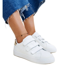 Hvid og guld Samala velcro sneakers