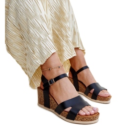 Gabera sorte sandaler i kork