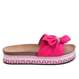 Korkflip-flops med farverig sål Servoz Fuchsia lyserød