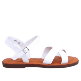 Herve White damesandaler hvid