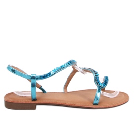 Adani blå krystal sandaler