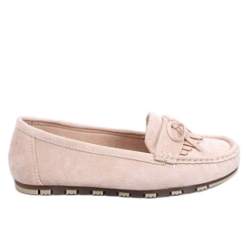 Mouton Beige ruskindsmokkasiner