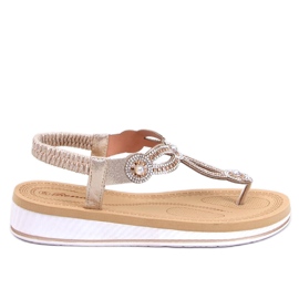 Flip-flop sandaler med Harani Gold zirkoner gylden
