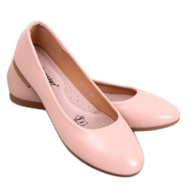 Tova Beige læder indersål ballerinaer lyserød