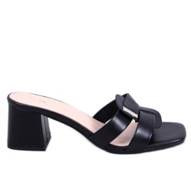 Elegante Lafar Black højhælede flip-flops sort