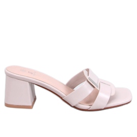Elegante Lafar Beige højhælede flip-flops