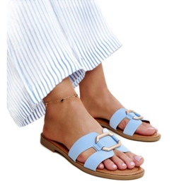 Blå Isana flip-flops med spænde