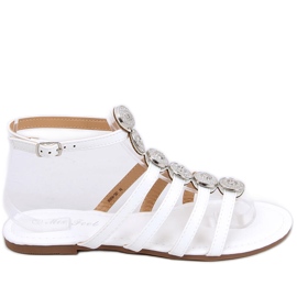 Logan White gladiator sandaler til kvinder hvid