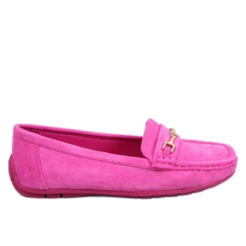 Dame ruskindsmokkasiner Sour Fuchsia lyserød