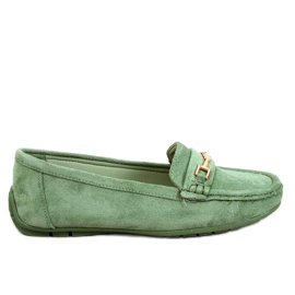 Dame ruskindsmokkasiner Sour L.GREEN grøn
