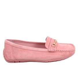 Dame ruskindsmokkasiner Sour Pink lyserød
