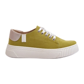 Damesneakers Memory Foam System Big Star NN276003 Lime grøn